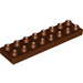 LEGO Brun rougeâtre Duplo assiette 2 x 8 (44524)