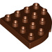 LEGO Rötlich-braun Duplo Platte 4 x 4 mit Runden Ecke (98218)