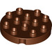 LEGO Reddish Brown Duplo Round Plate 4 x 4 with Hole and Locking Ridges (98222)