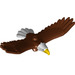 LEGO Brun rougeâtre Eagle avec blanc Diriger (39172)