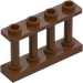 LEGO Rødbrun Hegn Spindled 1 x 4 x 2 med 4 Top Knops (15332)