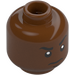 LEGO Reddish Brown Finn Minifigure Head (Recessed Solid Stud) (3626 / 23952)