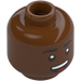 LEGO Reddish Brown Finn Minifigure Head (Recessed Solid Stud) (3626 / 34921)