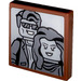 LEGO Reddish Brown Fliese 2 x 2 mit Nut with Black and White Photo of Couple