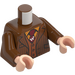 LEGO Punaruskea Fred ja George Weasley Pienoishahmo Vartalo jossa Oranssi Paita (973 / 76382)