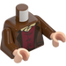 LEGO Rødbrun Frodo Baggins med Grøn Kap og Kød Feet Minifig Torso (973 / 76382)