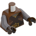 LEGO Rödaktig Brun Gimli med Medium Ben Minifigur Kropp (973 / 76382)