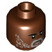 LEGO Reddish Brown Greef Karga Minifigure Head (Recessed Solid Stud) (3626 / 78721)