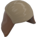 LEGO Reddish Brown Hair with Tan Top