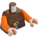 LEGO Reddish Brown Happy Minifig Torso (973 / 76382)