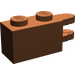 LEGO Roodachtig Bruin Scharnier Steen 1 x 2 Vergrendelings met Dual Finger Aan Einde Horizontaal (30540 / 54672)
