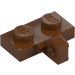 LEGO Brun Rougeâtre Charnière assiette 1 x 2 avec Verticale Verrouillage Stub avec rainure inférieure (44567 / 49716)