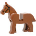 LEGO Rötlich-braun Pferd mit Schwarz Augen und Schwarz Bridle (75998)