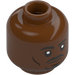 LEGO Reddish Brown Kelleran Beq Head (Recessed Solid Stud) (3274)