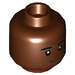 LEGO Reddish Brown Kingsley Shacklebolt with Plain Hat Minifigure Head (Recessed Solid Stud) (3626 / 100058)