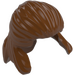 LEGO Reddish Brown Long Hair Pulled Back (30410 / 92756)