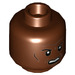 LEGO Reddish Brown Mace Windu Minifigure Head (Recessed Solid Stud) (3626 / 78735)
