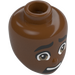 LEGO Reddish Brown Minidoll Head with Zac  Face (92198 / 103370)