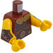 LEGO Reddish Brown Minifig Torso Fierce Barbarian (973)