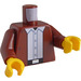 LEGO Reddish Brown Minifig Torso with Jacket with Rivets and Back Panel (973)