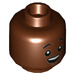 LEGO Reddish Brown Minifigure Head with Decoration (Recessed Solid Stud) (3626 / 93682)