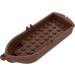 LEGO Roodachtig Bruin Minifigure Row Boat met Oar Holders (2551 / 21301)