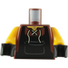 LEGO Rötliches Braun Minifigur Torso mit Laced Hemd und Schwarz Apron Bib (973 / 76382)