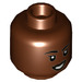 LEGO Reddish Brown Monica Rambeau Head (Recessed Solid Stud) (3626)