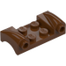 LEGO Reddish Brown Mudguard Plate 2 x 4 with Headlights and Curved Fenders (93590)