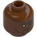 LEGO Reddish Brown Nick Fury Minifigure Head (Recessed Solid Stud) (3626 / 50781)