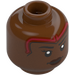 LEGO Reddish Brown Okoye Minifigure Head (Recessed Solid Stud) (1791 / 3626)