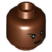 LEGO Reddish Brown Okoye with Dark Orange Top Minifigure Head (Recessed Solid Stud) (3626 / 37237)