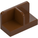 LEGO Reddish Brown Panel 1 x 2 x 1 with Thin Central Divider and Rounded Corners (18971 / 93095)