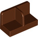 LEGO Reddish Brown Panel 1 x 2 x 1 with Thin Central Divider and Rounded Corners (18971 / 93095)