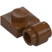 LEGO Rötliches Braun Platte 1 x 1 mit Clip (Dicker Ring) (4081 / 41632)