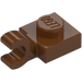 LEGO Reddish Brown Plate 1 x 1 with Horizontal Clip (Flat Fronted Clip) (6019)