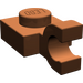 LEGO Rötlich-braun Platte 1 x 1 mit Horizontaler Clip (Clip mit flacher Vorderseite) (6019)