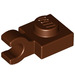 LEGO Reddish Brown Plate 1 x 1 with Horizontal Clip (Thick Open &#039;O&#039; Clip) (52738 / 61252)
