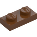 LEGO Reddish Brown Plate 1 x 2 (3023)