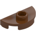 LEGO Brun Rougeâtre assiette 1 x 2 Rond Semicircle (1745)