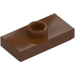 LEGO Červenohnědá Deska 1 x 2 s 1 Cvoček (s drážkou a držákem spodního cvočku) (15573 / 78823)