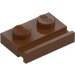 LEGO Roodachtig bruin Plaat 1 x 2 met Deur spoor (32028)