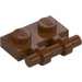 LEGO Reddish Brown Plate 1 x 2 with Handle (Open Ends) (2540)