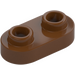 LEGO Reddish Brown Plate 1 x 2 with Rounded Ends and Open Studs (35480)