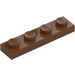 LEGO Červenohnědá Deska 1 x 4 (3710)