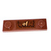 LEGO Reddish Brown Plate 1 x 4 with Two Studs with „of“ Sticker with Groove (41740)
