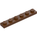 LEGO Roodachtig bruin Plaat 1 x 6 (3666)