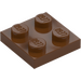 LEGO Reddish Brown Plate 2 x 2 (3022)