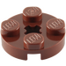LEGO Brun rougeâtre assiette 2 x 2 Rond avec Essieu Trou (avec trou d&#039;axe &#039;+&#039;) (4032)