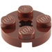 LEGO Reddish Brown Plate 2 x 2 Round with Axle Hole (with &#039;+&#039; Axle Hole) (4032)